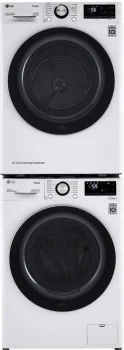 LG Stacked Washer & Dryer Set with Front Load Washer and Electric Dryer