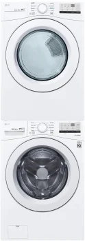 LG Stacked Washer & Dryer Set with Front Load Washer and Gas Dryer