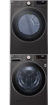 LG Stacked Washer & Dryer Set with Front Load Washer and Electric Dryer