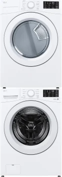 LG Stacked Washer & Dryer Set with Front Load Washer and Electric Dryer
