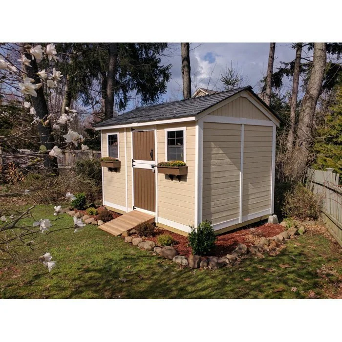12 ft. W x 8 ft. D Cabana Cedar Wood Garden Shed - Image 4