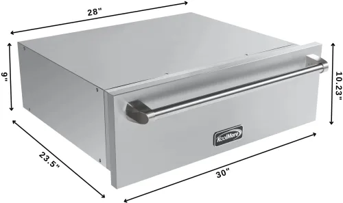 Koolmore 30 Inch Built-In Warming Drawer with 1.8 cu.ft Capacity - Image 6
