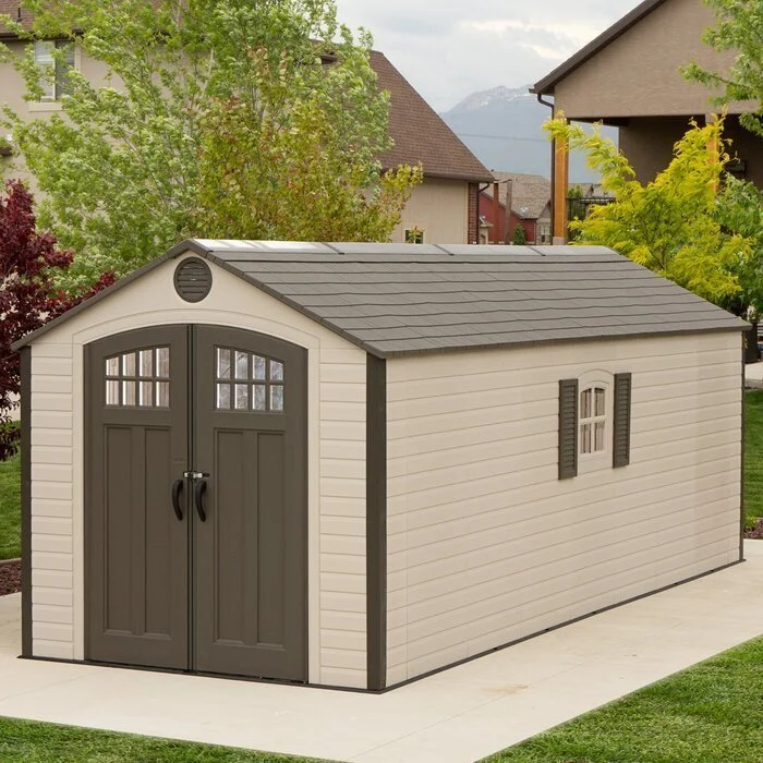 D Plastic Storage Shed 8 ft. W x 20 ft - Image 3