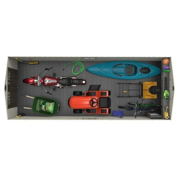 D Plastic Storage Shed 8 ft. W x 20 ft - Image 8