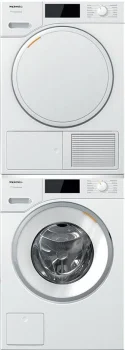 Miele Stacked Washer & Dryer Set with Front Load Washer and Electric Dryer