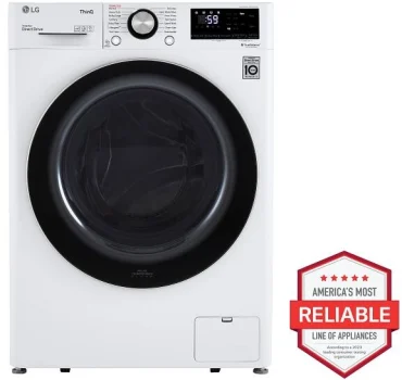 LG Stacked Washer & Dryer Set with Front Load Washer and Electric Dryer - Image 4