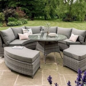 Oibeleza Outdoor Three Piece Sectional in Starboard Snow